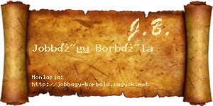 Jobbágy Borbála névjegykártya